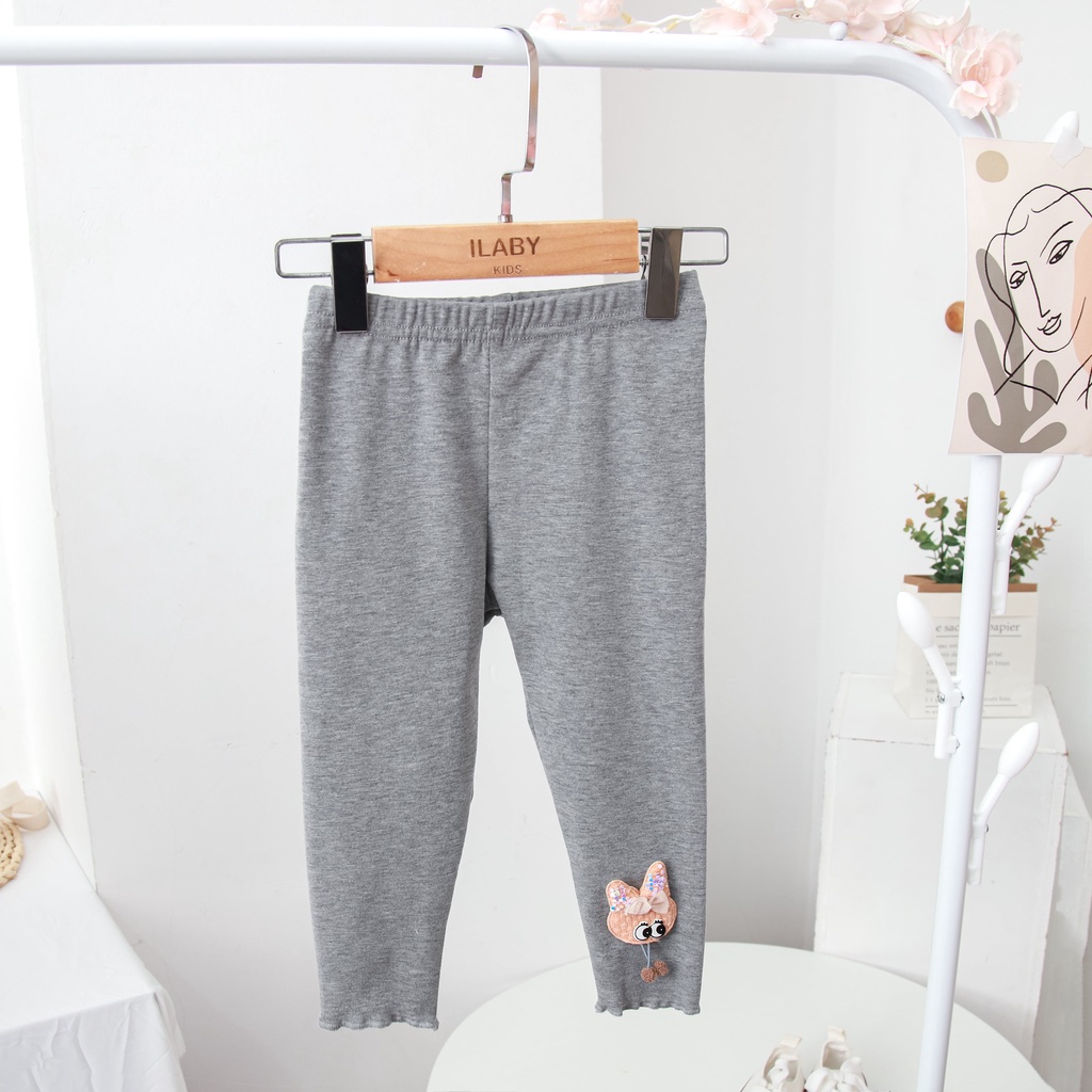 Quần legging cho bé gái ILABY thiết kế cute phần ống quần [32IG06121021]