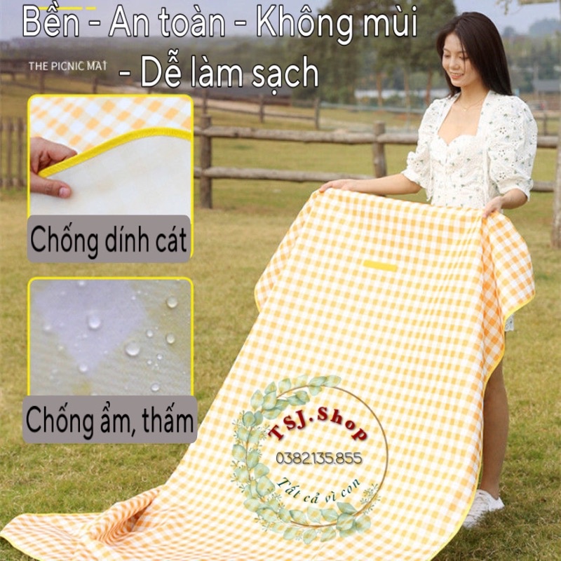 Thảm dã ngoại pinic, thảm du lịch gấp gọn 3m x 2m