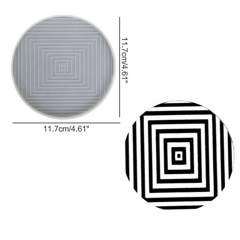 Sa Khuôn Silicone Làm Đế Lót Ly Họa Tiết Sọc DIY