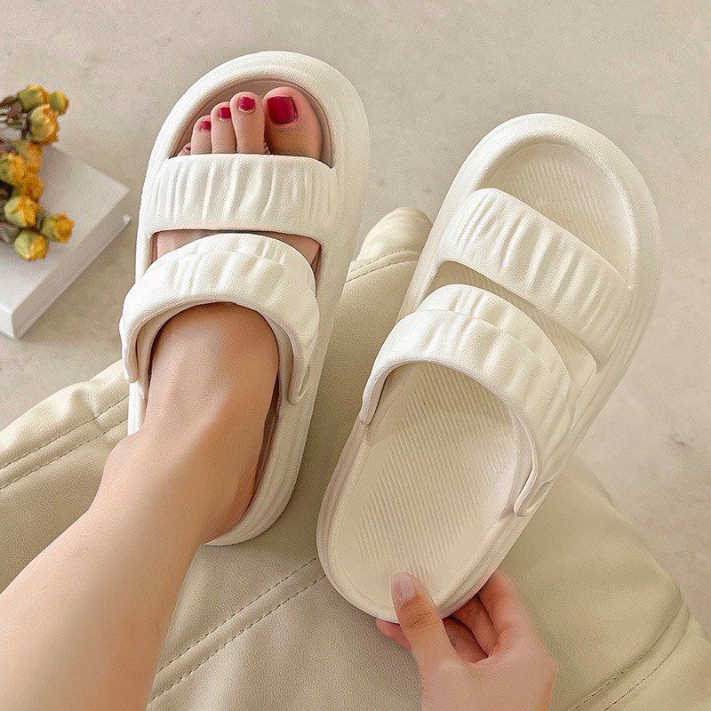 DÉP SANDAL NỮ BÁNH MÌ ĐẾ CAO 4CM, ĐI HỌC SIÊU KUTE. 2022