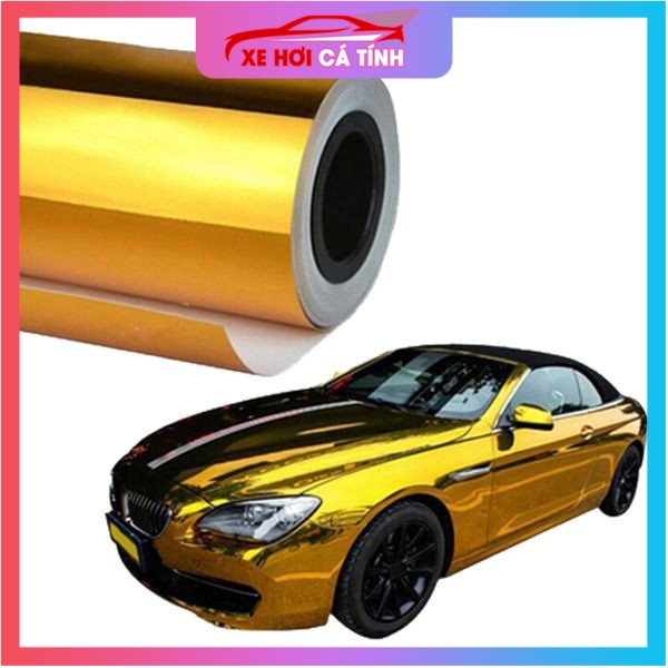 {Khổ lớn} Decal xi chrome màu bạc/vàng tráng gương chống trầy dán xe cao cấp