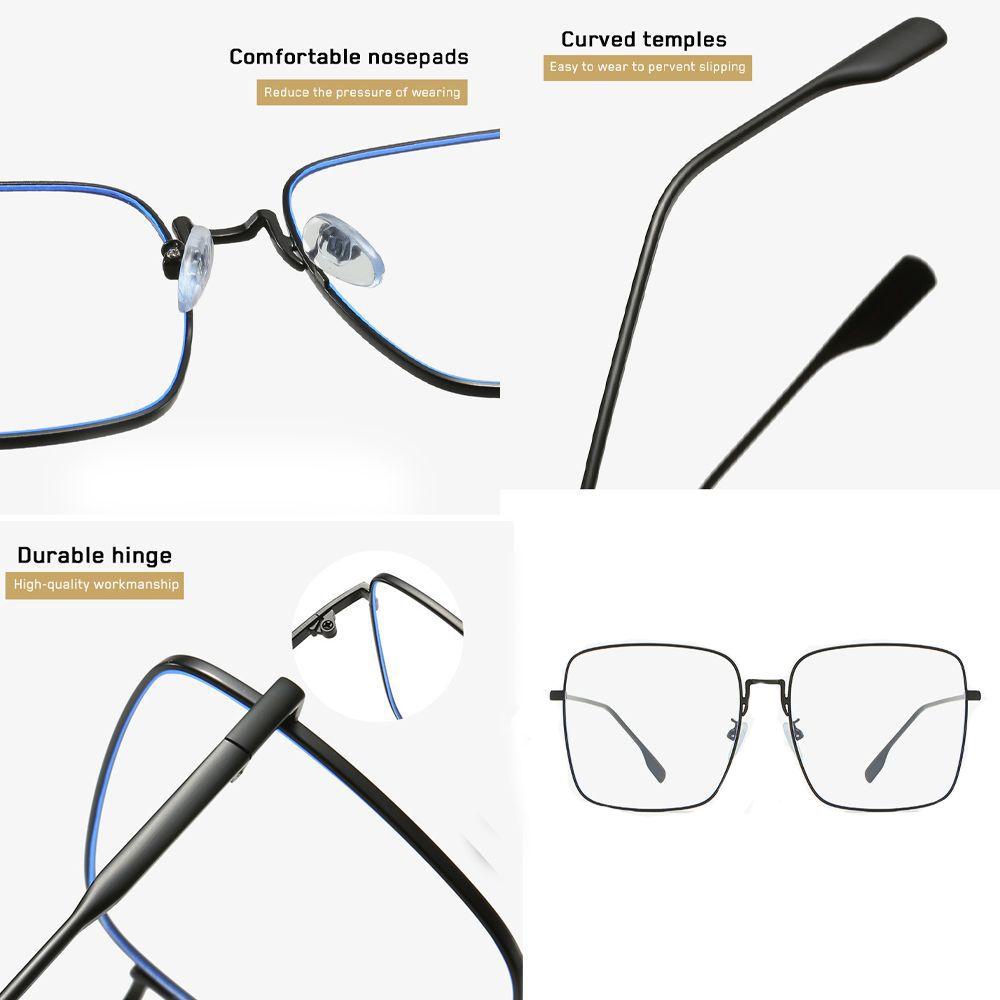 Kính Đọc Sách Gọng Lớn Chống Ánh Sáng Xanh Trong Suốt Phong Cách Cổ Điển Cho Nữ BACK2LIFE