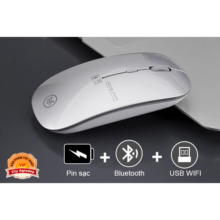 Chuột Bluetooth siêu xịn i-Fox (Sạc pin, USB WIFI) Dùng mọi laptop tvbox macbook air