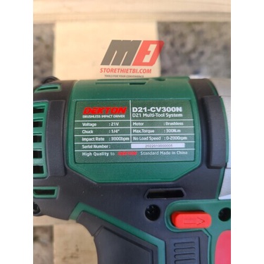 Máy Siết Vặn Vít Chuyên Nghiệp 300Nm Dùng Pin 21v D21 Dekton / D21-CV300N / Motor Không Chổi Than