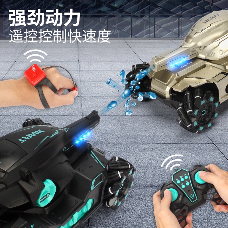 Nước RC Xe Tăng Đồ Chơi Đua Xe Cử Chỉ Cảm Ứng Xoay 360 Phút Chơi Thời Gian Đua Xe Sở Thích