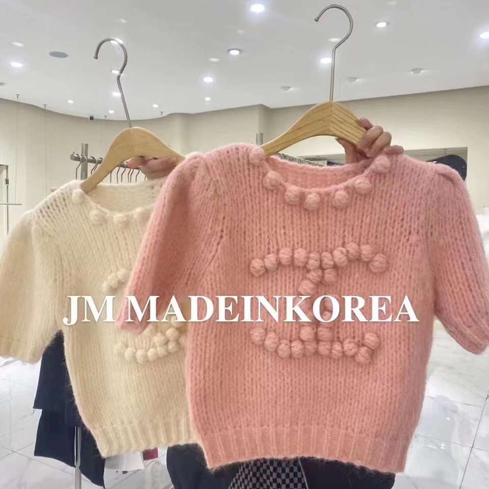 CHANEL Áo Sweater Dệt Kim Mỏng Tay Ngắn Dáng Ôm Phong Cách Hàn Quốc Thời Trang Mùa Xuân Cho Nữ 2022