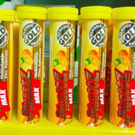 [Hàng Ba Lan] Viên sủi vitamin C Plusssz Cam MAX không đường Viên sủi Max C + Zinc Lemon