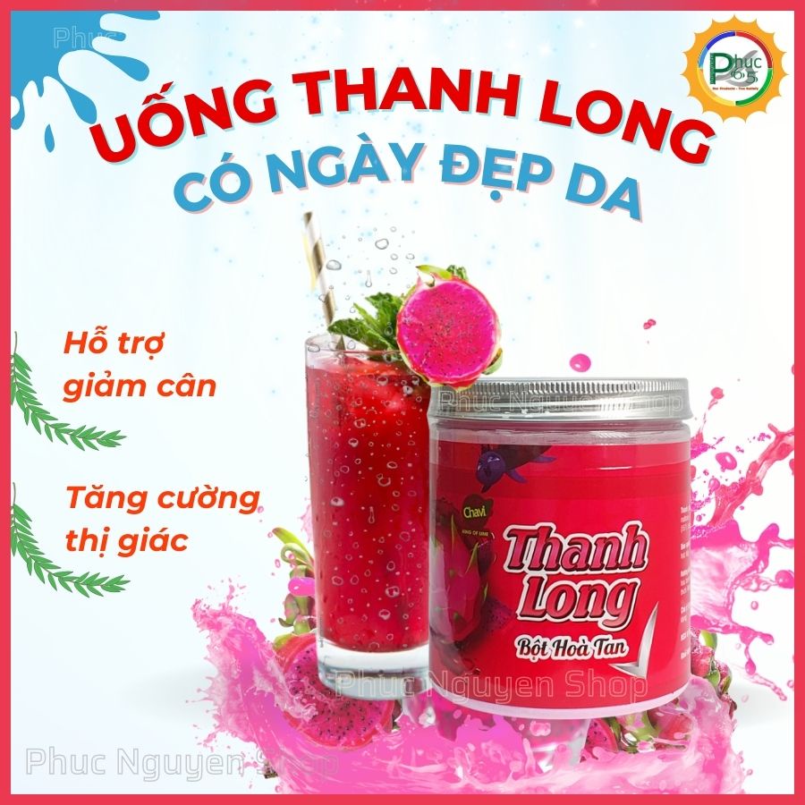Bột Thanh Long vị Dưa Hấu thơm ngon thức uống healthy-Hộp 350g