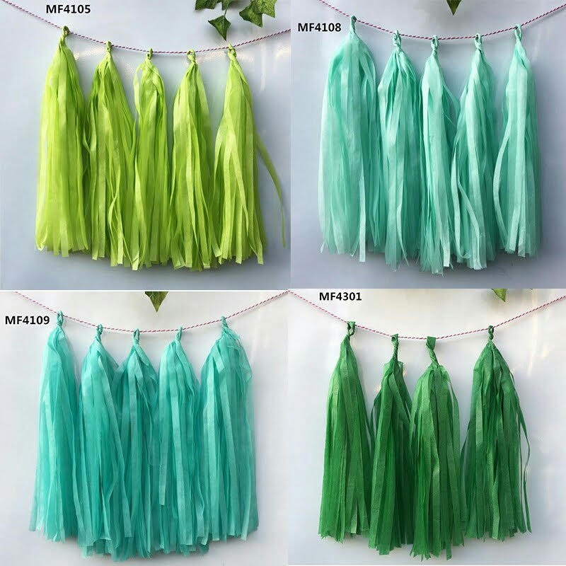 vòng hoa giấy , dây tua tua rua ruy băng trang trí tiệc sinh nhật cưới, happy birthday wedding - Paper Tassels