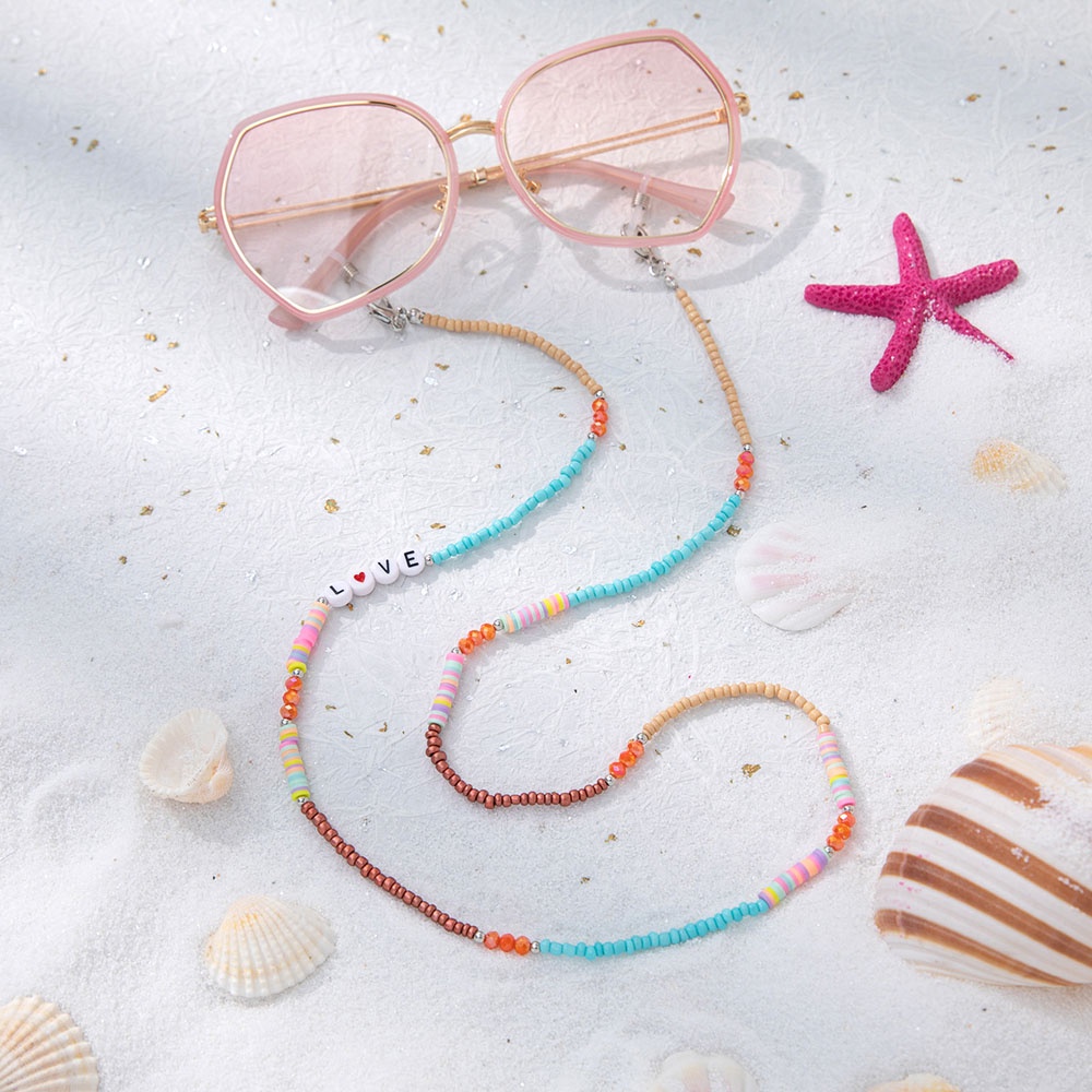 Dây đeo kính bảo vệ mắt in chữ đơn giản phong cách Bohemian thời trang