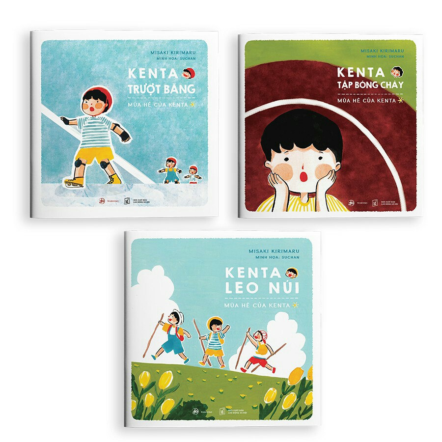 Sách Ehon Nhật Bản - Set 3 cuốn Kenta khám phá các môn thể thao - dành cho bé từ 2-8 tuổi