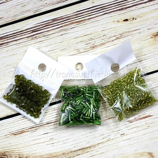 Set hạt cườm đính quần áo màu rêu