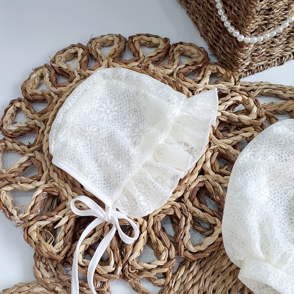 Bodysuit sơ sinh bé gái màu trắng kèm nón MINTSCLOSET Mint's Closet tay phồng tiểu thư 0 1 2 tuổi -BS6001 - BS6098