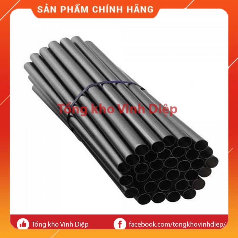 Ống hút sinh tố, cà phê, nước mía phi 8, dài 21cm, 2 đầu tròn, 2 màu đen, trắng, 1 bịch 500gr