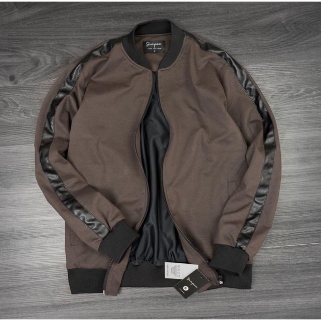 ÁO KHOÁC BOMBER PHỐI DA