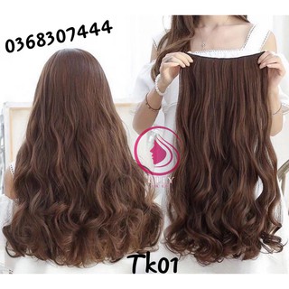 Tóc giả nữ kẹp dải nửa đầu sóng xoăn 💗FREESHIP💗Tóc giả nữ kẹp nửa đầu sóng xoăn dài cao cấp
