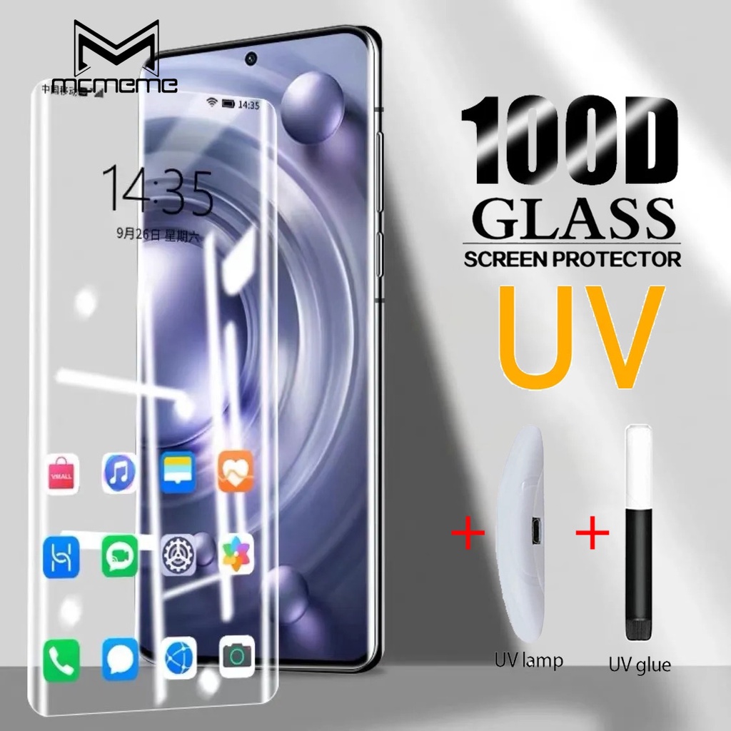 Kính Cường Lực Toàn Màn Hình Chống Tia UV Cho VIVO V29 Pro X90 X80 X70 X60 X50 V27 V25 Pro