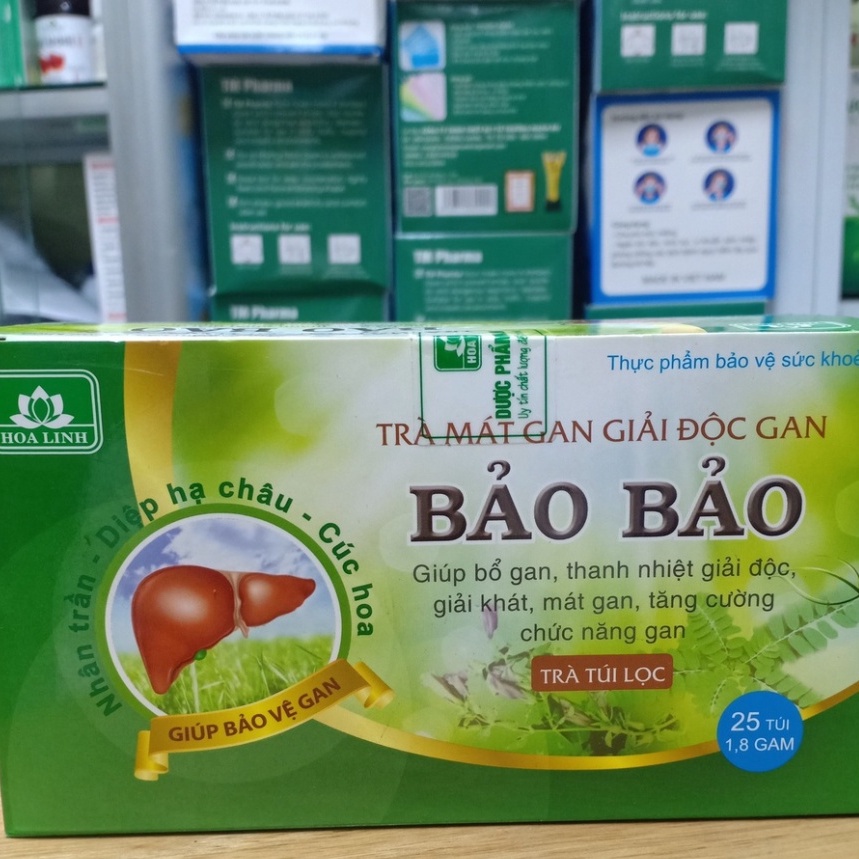 Trà túi lọc Bảo Bảo thanh nhiệt giải độc, mát gan - hộp 25 túi