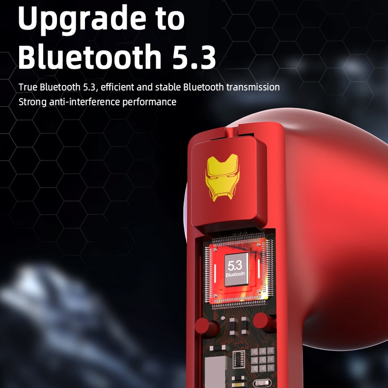 Tai nghe Bluetooth Disney BTMV08 không dây nhét tai không dây chống nước có mic thời lượng pin dài Bluetooth 5.3