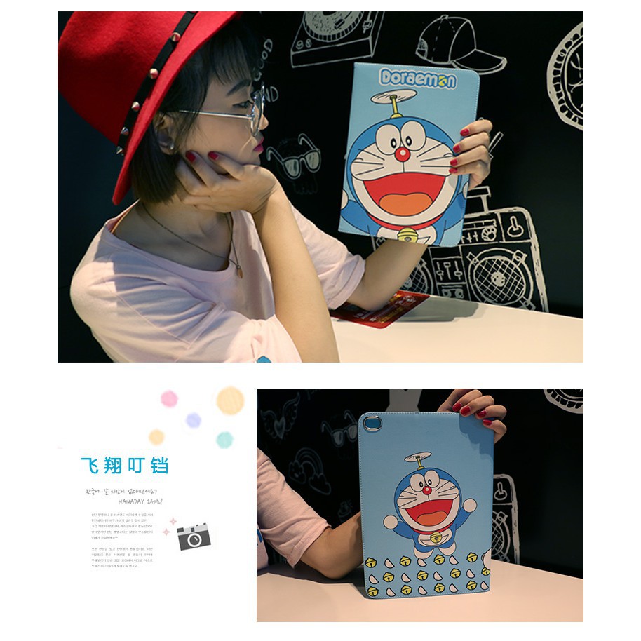 Bao da hình Doraemon dễ thương cho iPad 2 3 4 Pro 10.5 | BigBuy360 - bigbuy360.vn