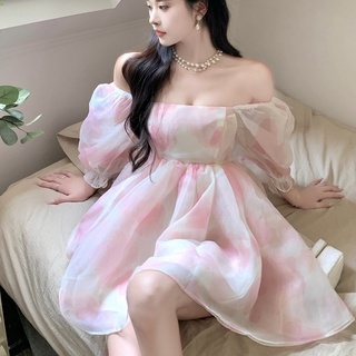Đầm tiểu thư babydoll, đầm dáng xòe trễ vai nữ