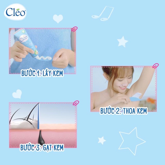 Kem tẩy lông Nách/chân/tay Cleo Avocado 50g