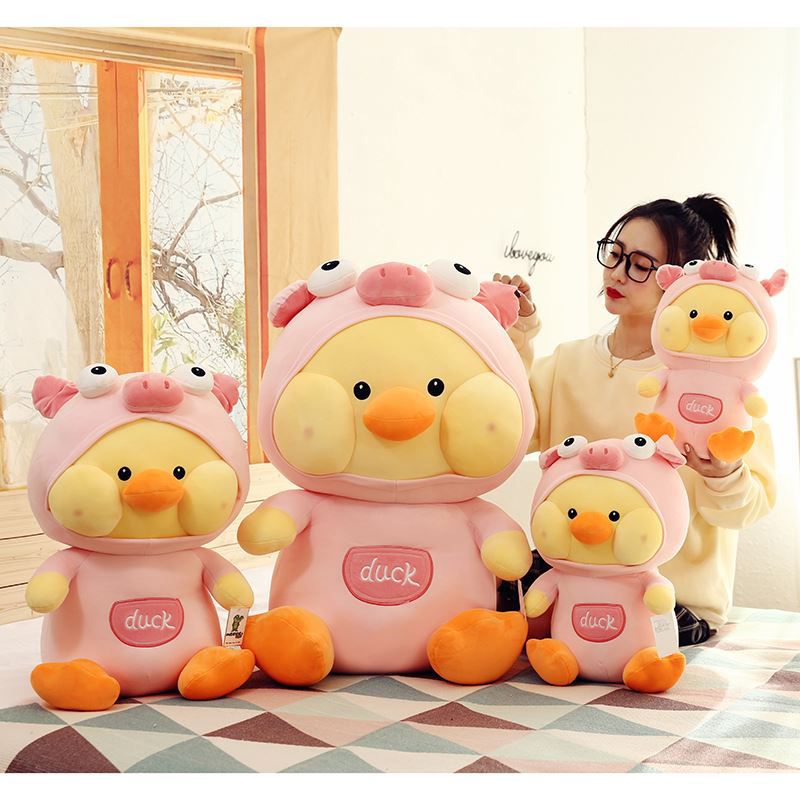 Gấu Bông Vịt Coslay Êch Hồng Xanh Má Bánh Bao Qùa Tặng Sinh Nhật Gấu Bông _ Unishop