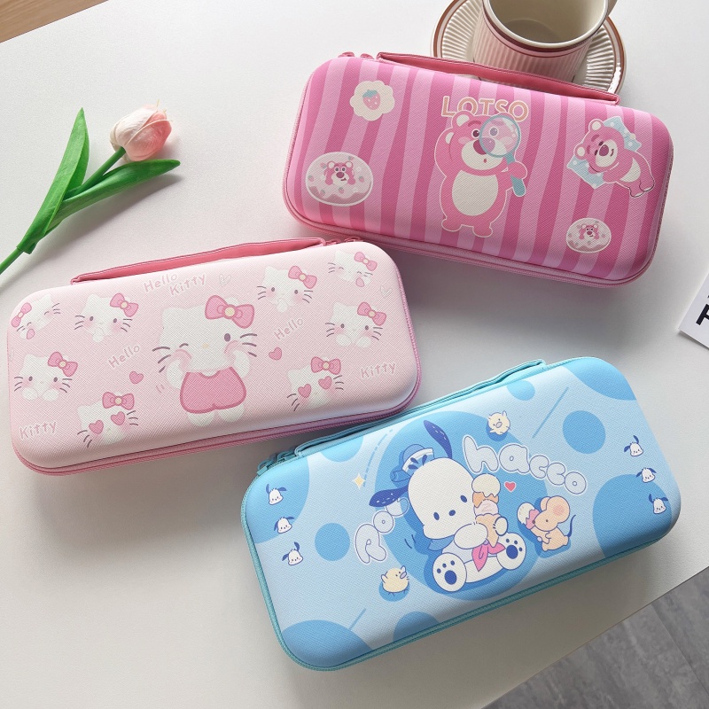 Túi Đựng Bảo Vệ Máy Chơi Game Nintendo switch Hình Mèo Kitty Xinh Xắn Ốp