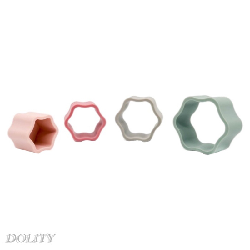 [DOLITY] Sorting Stacking Toys Silicone Puzzle Rings Learning Toys for Toddler A