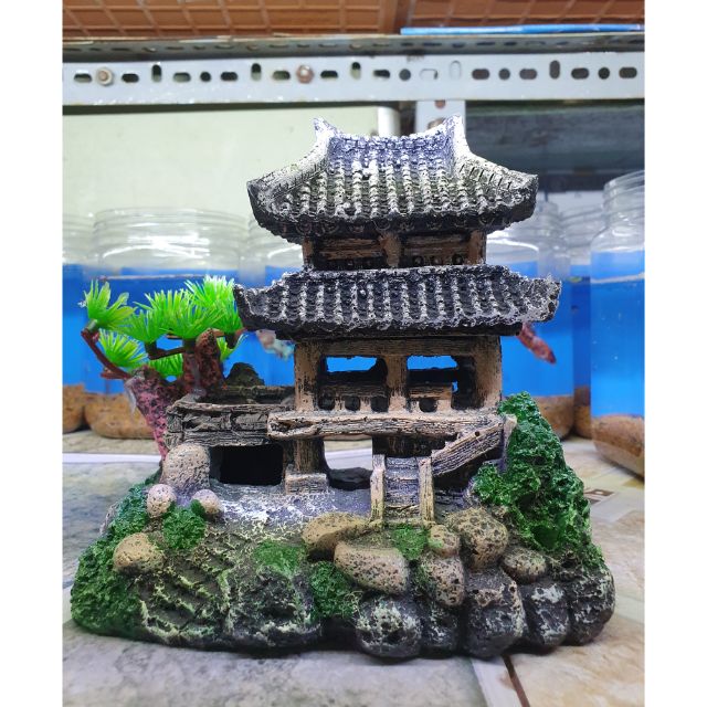 CẢNH TRANG TRÍ HỒ CÁ NON BỘ 15x9x15cm