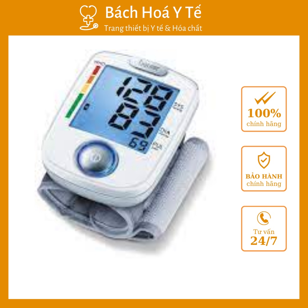 Máy đo huyết áp cổ tay Beurer BC44, Bảo hành 3 năm. Kết quả đo nhanh chóng và chính xác.