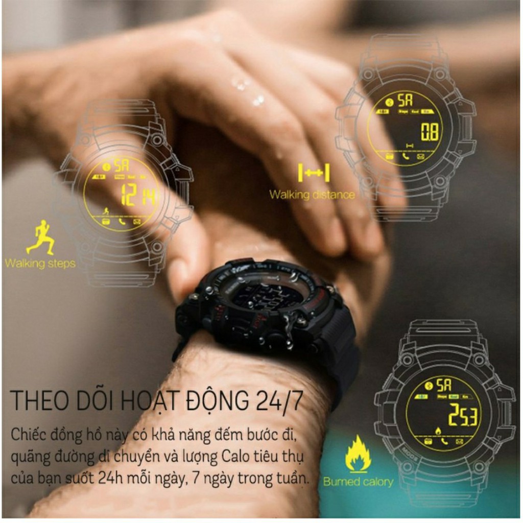 Đồng Hồ Thông Minh Smartwatch X30 Dáng Thể Thao - Pin 12 Tháng - Chống Sốc - Nước IP67 - Thông Báo Cuộc Gọi, SMS