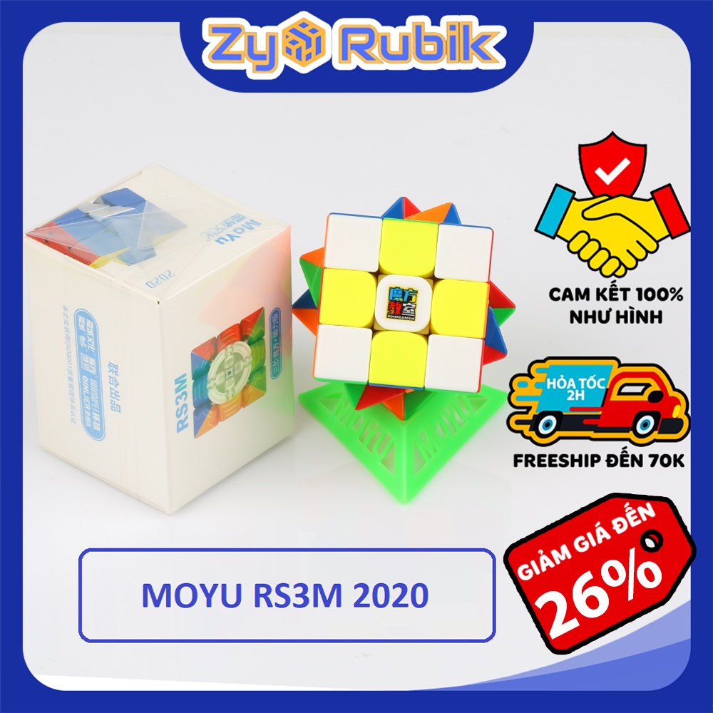 Rubik 3×3 RS3M 2020 MFJS – Rubik Nam Châm Stickerless 3 Tầng – ZyO Rubik