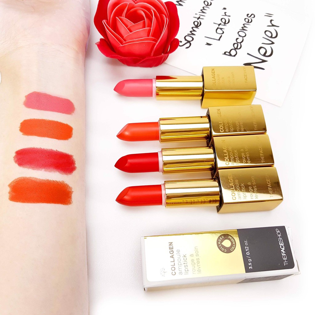 Son Collagen Cao Cấp Thefaceshop Collagen Ampoule Lipstick