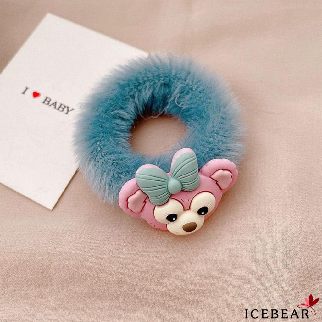 Dây buộc tóc co giãn hình đầu động vật dễ thương cho nữ