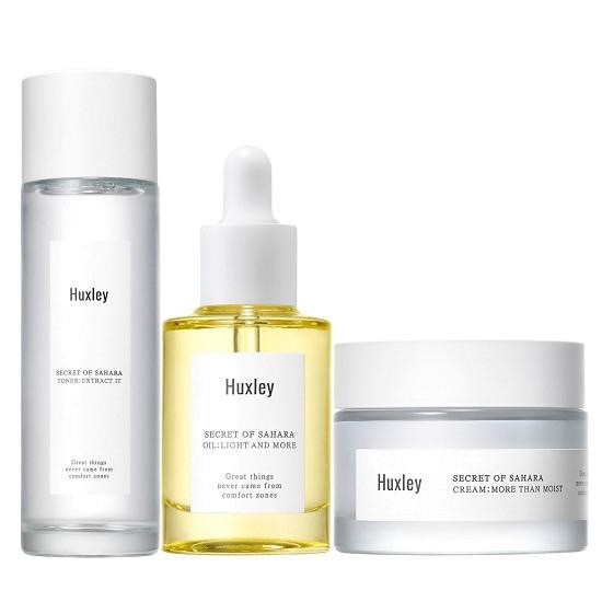 Bộ 3 Món Huxley  Intensive Mosturising Set Màu Vàng Dưỡng Ẩm Chống Lão Hóa