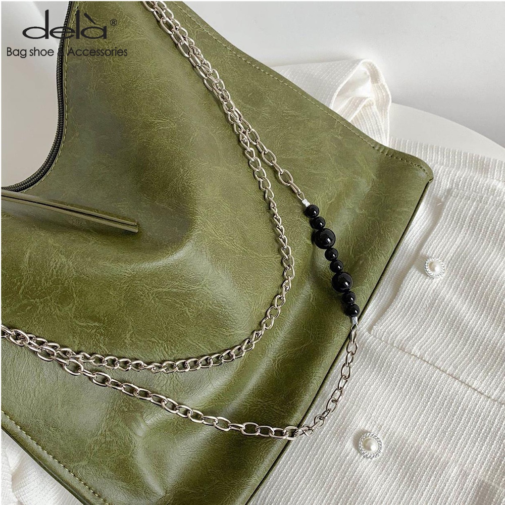 Dela Túi Xách tote Màu Xanh Bơ Xanh Quả Bơ Sức Chứa Lớn Phong Cách Hàn Quốc Thời Trang Mùa Hè Hàng Mới Dành Cho Bạn Nữ