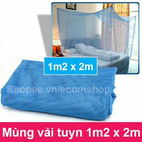 Mùng vải tuyn cột dây (mùng ngủ chống muỗi và côn trùng) KVN kích thước 1m2 x 2m