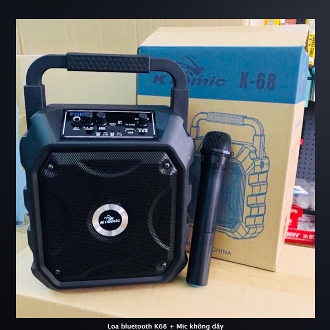 LOA BLUETOOTH K68 + MIC KHÔNG DÂY