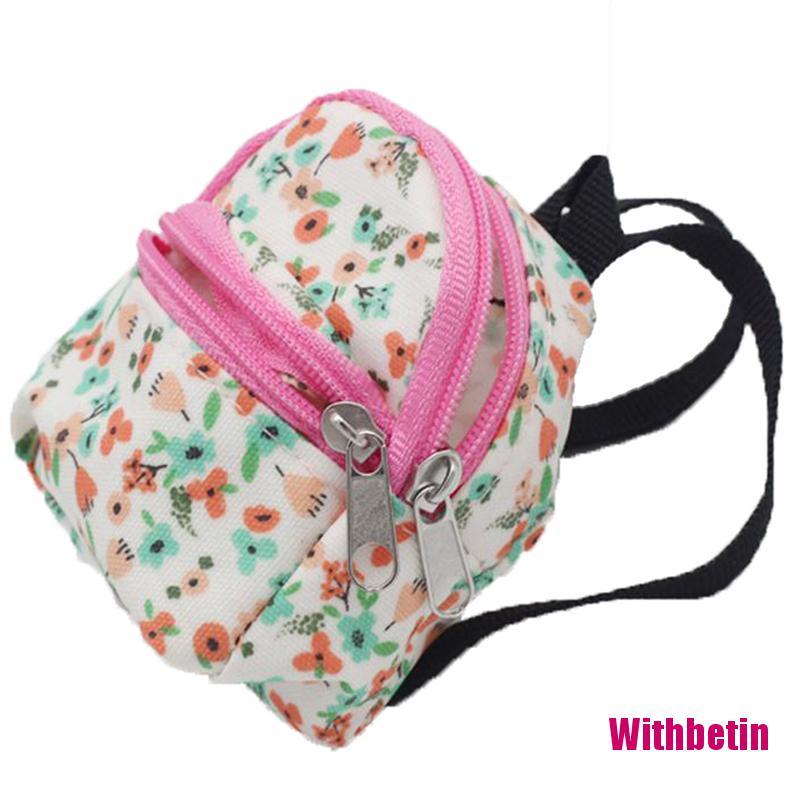 Balo Đi Học Gắn Hoa Xinh Xắn Cho Nhà Búp Bê Tỉ Lệ 1: 6 1: 12