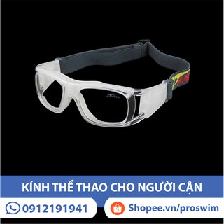 Kính Đá Bóng Chịu Lực Gọng Dẻo Panlees JH823 Trắng