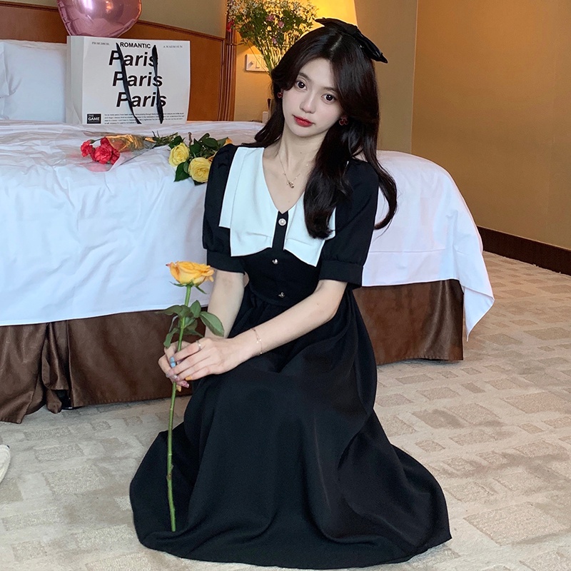 đầm đen đầm dài đầm vintage váy tiểu thư sang chảnh đầm công sở đầm bigsize nữ váy nữ xinh váy đi chơi đầm đi tiệc đầm nữ