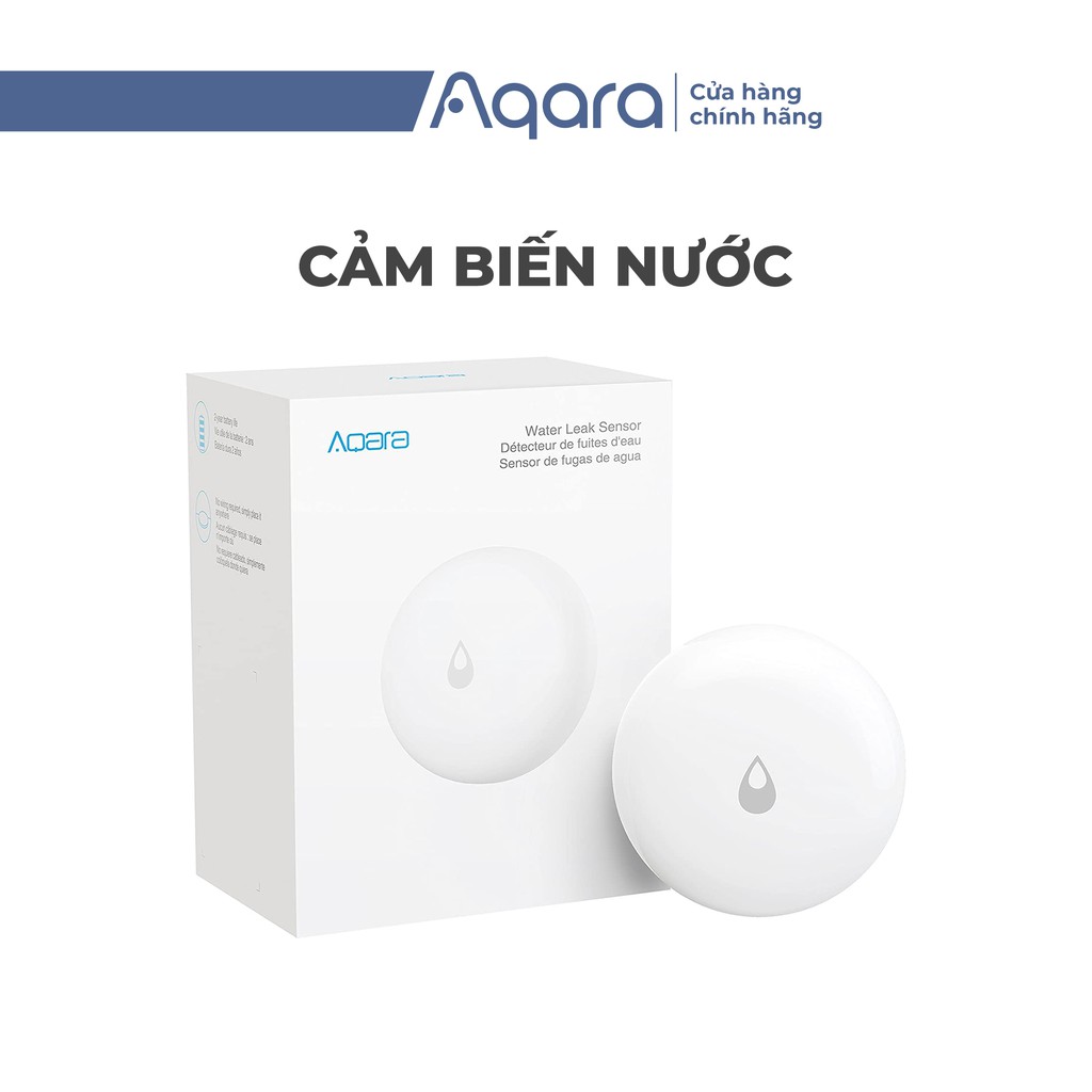 Cảm Biến Rò rỉ nước Aqara Water Leak Sensor SJCGQ11LM - Hub is required - Hàng Chính Hãng BH 12 Tháng