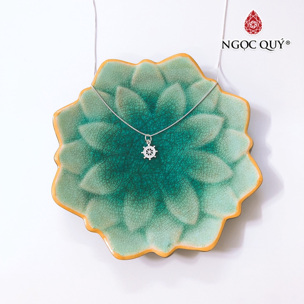 Dây chuyền bạc mặt bánh lái - Ngọc Quý