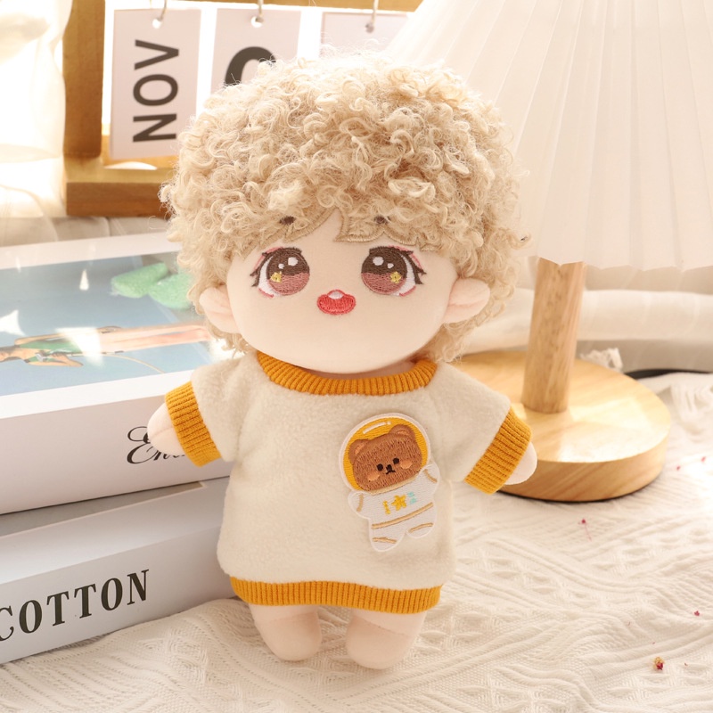 quần áo búp bê 20cm áo liền quần nhồi bông dễ thương bộ đồ ngủ