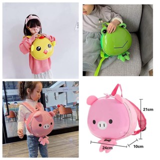 Balo cho bé mẫu giáo 2 3 4 5 tuổi ba lô quả trứng hình thú cún heo mèo gà thỏ ếch cáo hổ vỏ cứng - VUBABY