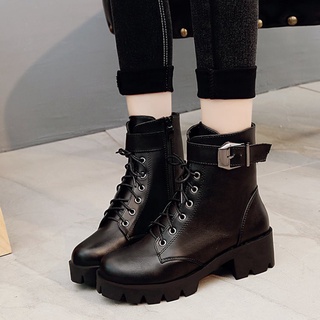 Hàng chuẩn) Boots cổ ngắn,Boots combat,Giày nữ