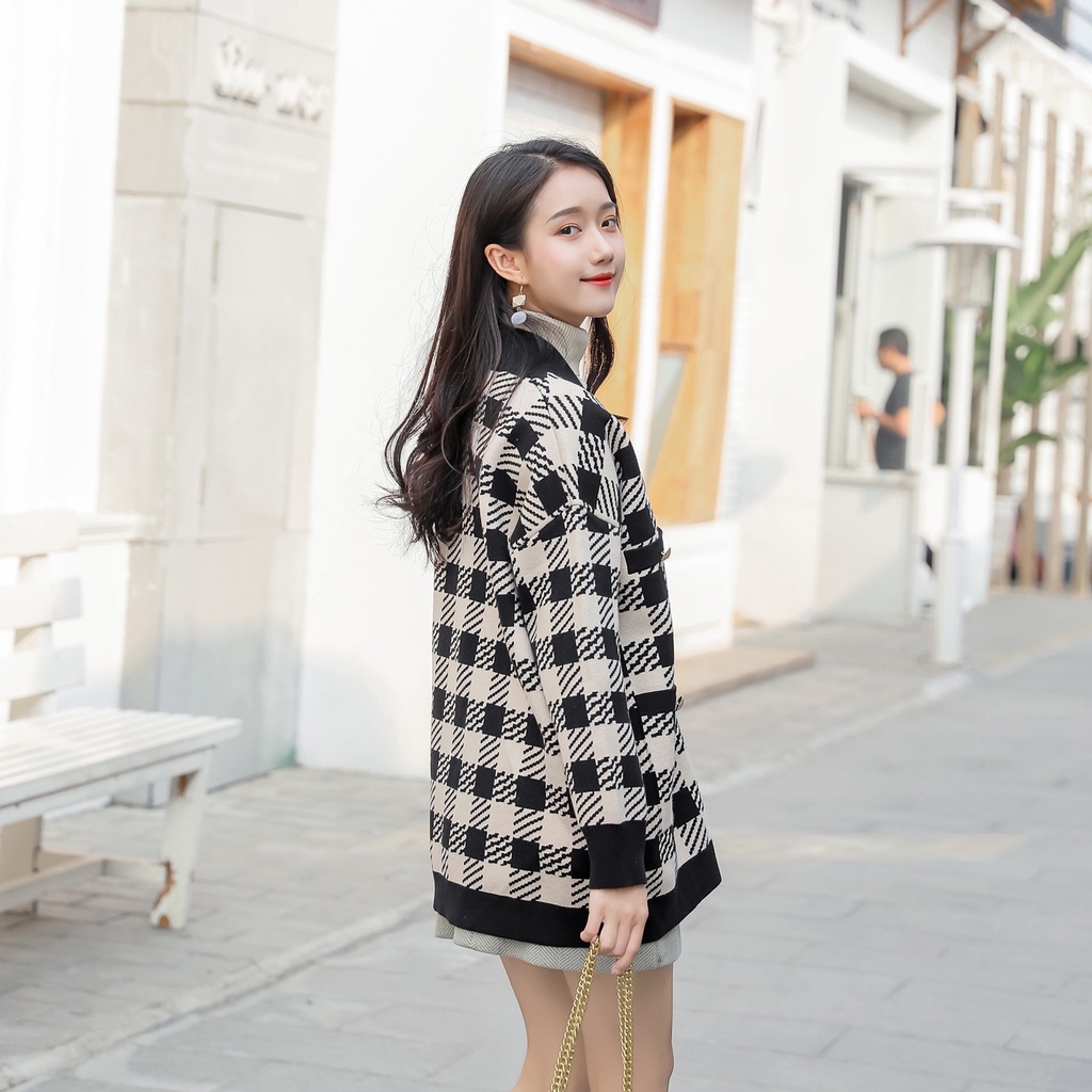 Áo len nữ,áo len cadigan dáng rộng chất len dày dặn, Kiểu dáng năng động, trẻ trung. | BigBuy360 - bigbuy360.vn