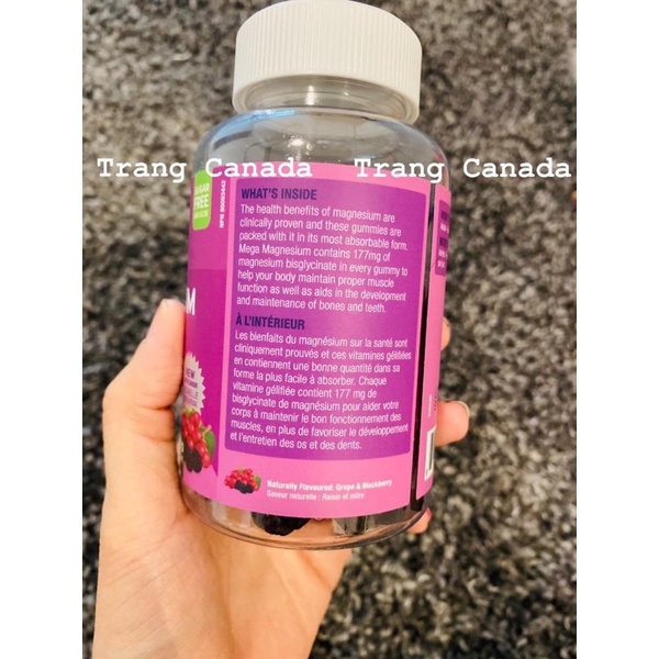 Viên kẹo dẻo bổ sung Magie Mega magnesium suku 60 viên