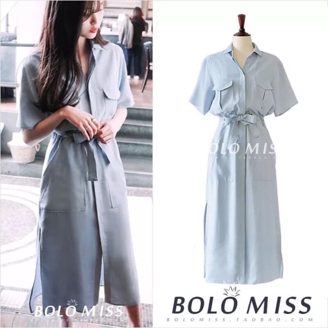 ĐẦM SƠMI TÚI HỘP